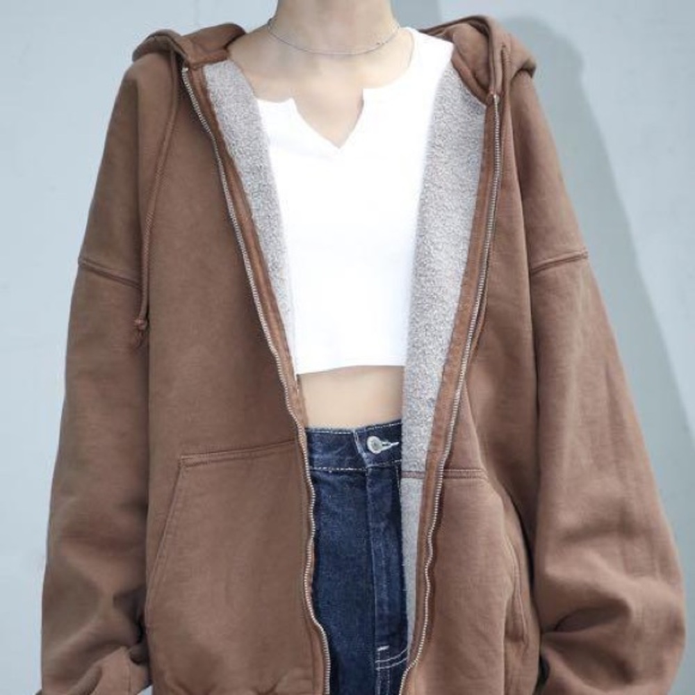 Brandy Melville Christy Hoodie Brown